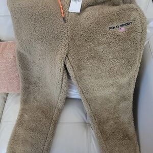 Polo by Ralph Lauren Mens Tan Sherpa Joggers